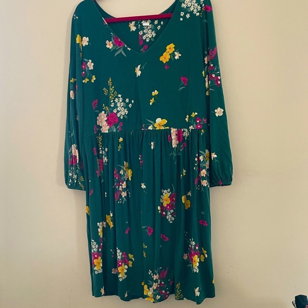 Old Navy XXL Long Sleeve Green Floral